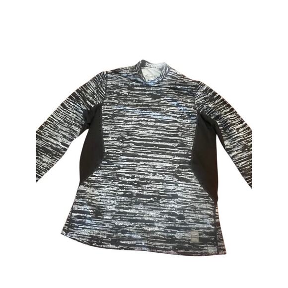 Nike Hyperwarm Pro Combat Dri Fit Long sleeve fitted top gray and black winter - Picture 4 of 9